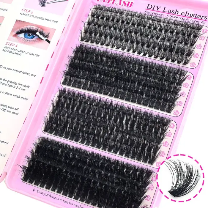 400/320 pièces grappes de cils moelleux Extensions