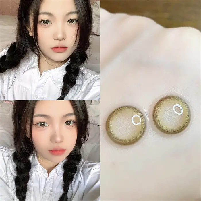 Lentilles de contact annuelles couleur naturelle Honeydew Jelly pour les yeux