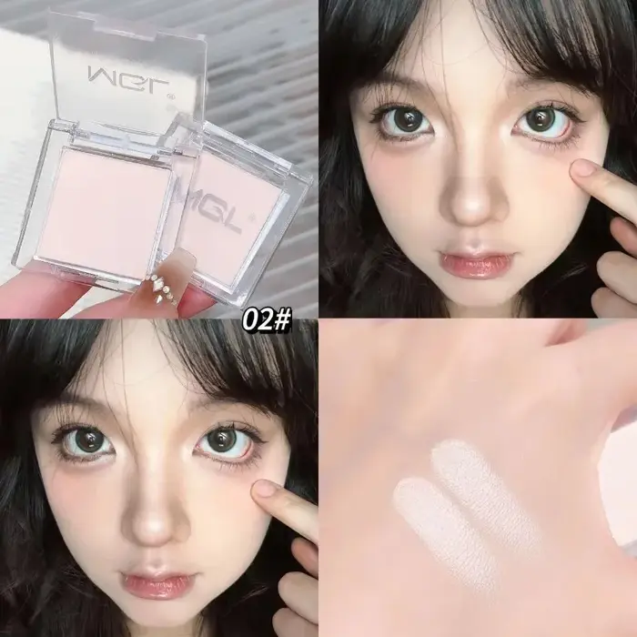 Palette de maquillage de fard à paupières couleur Jade blanc