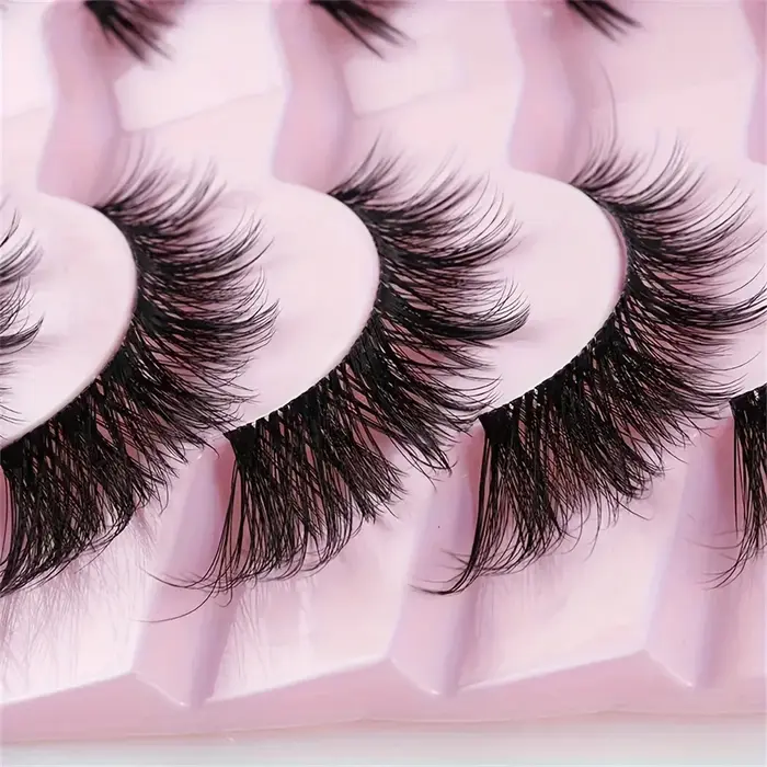Faux cils 7 paires – Coin étendu d'aspect naturel