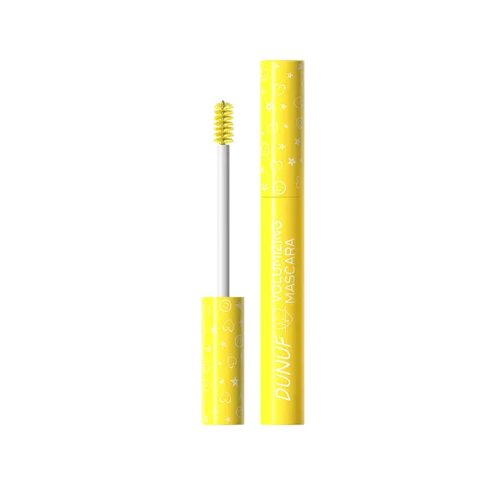 Mascara bouclé mince jaune, Mascara de couleur imperméable pas facile à tacher, tête de brosse Fine 
