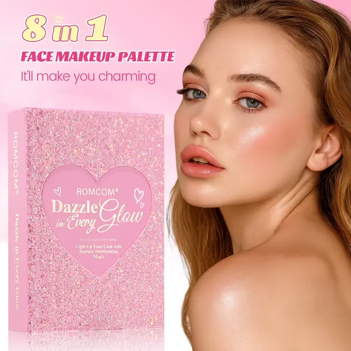 Livre magique de maquillage tout-en-un de 5 pages : kit complet avec fard à paupières multi-ombrage