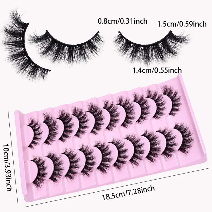 10 paires de faux cils volumineux et bouclés pour une transformation instantanée du maquillage des yeux