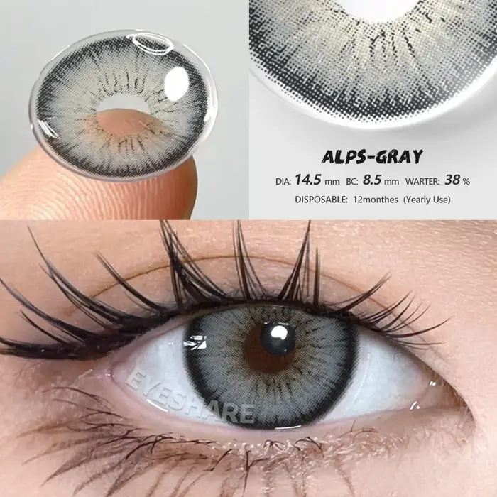 EYESHARE nouveauté lentilles de Contact de couleur lentilles yeux bleus lentilles coréennes grises lentilles de couleur annuelles pour élèves de beauté lentille de Contact marron