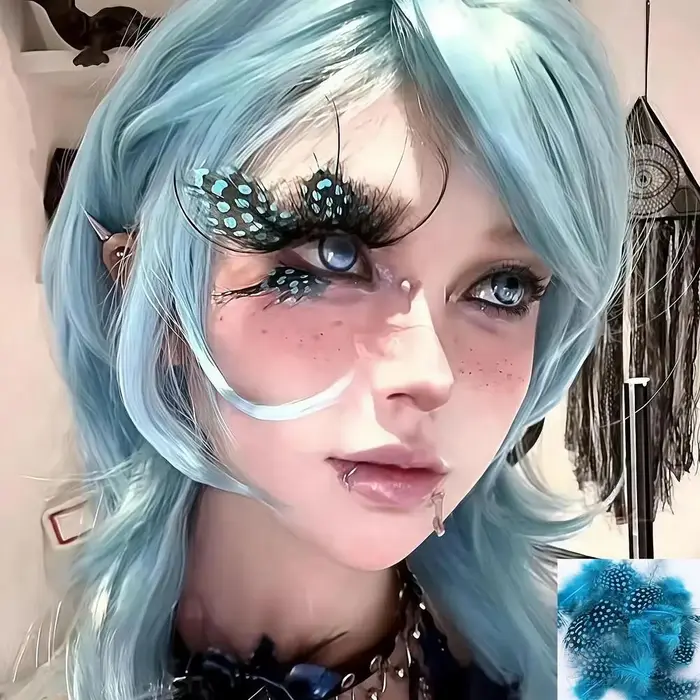 Faux cils artistiques en forme d'ailes de papillon