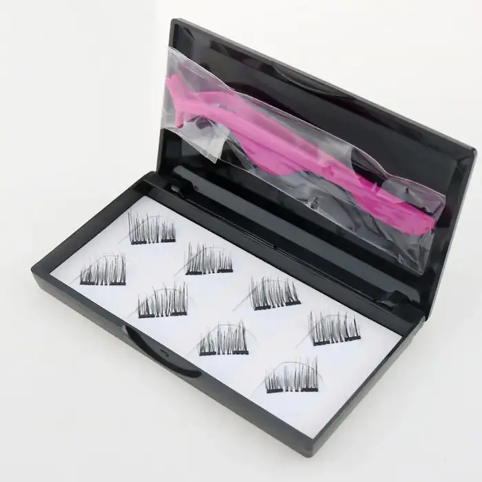 8 pièces aimant naturel faux cils magnétique longs