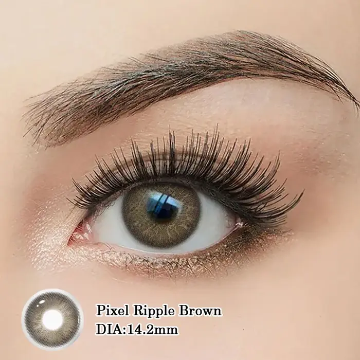 Lentilles de contact annuelles DUOXIU vertes irisées, 1 paire, lentilles circulaires naturelles pour