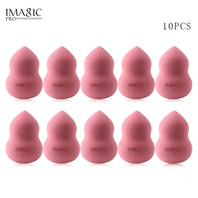 IMAGIC 10 pièces éponge de maquillage bouffée humide et sèche