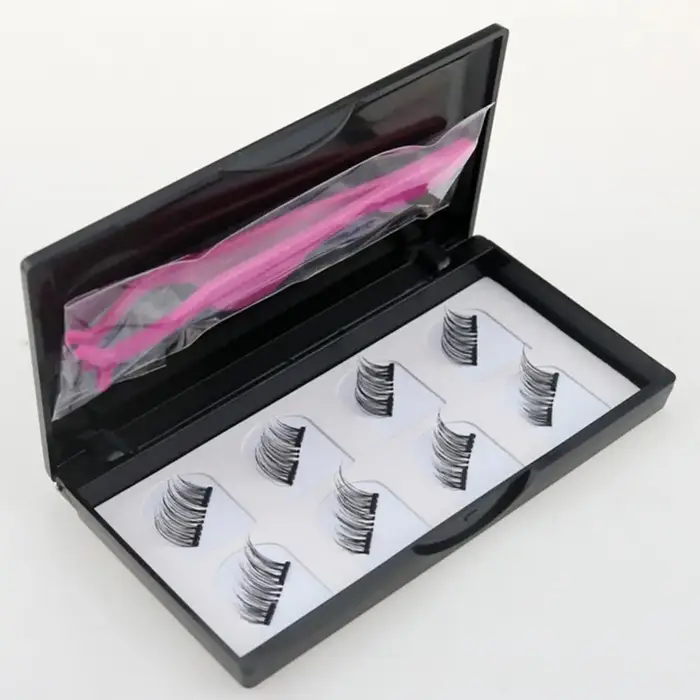 8 pièces aimant naturel faux cils magnétique longs