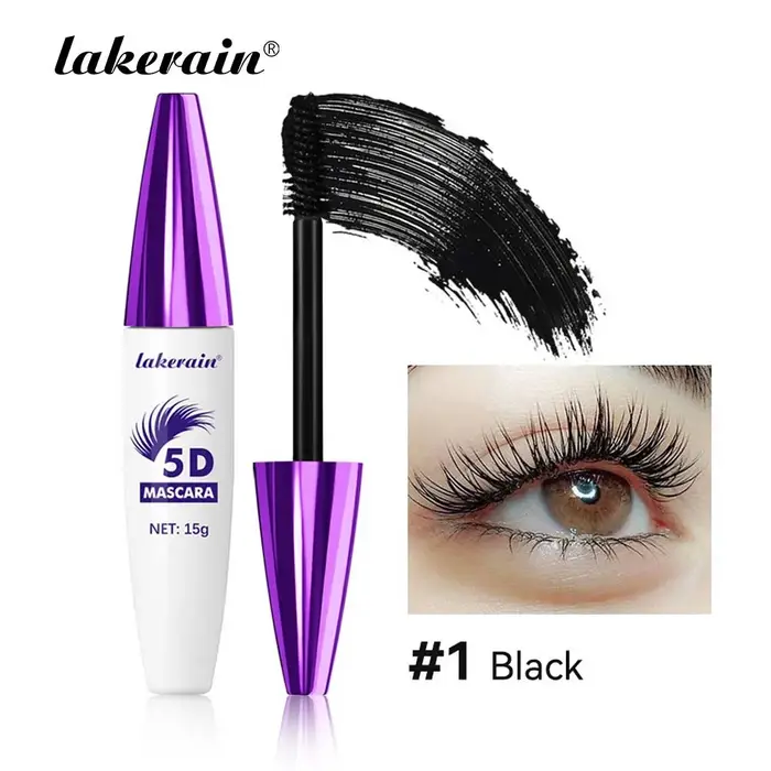 Mascara pour cils marron vin rouge 5D, Extension de cils tridimensionnels, sans taches, imperméable,