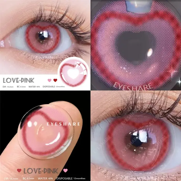 EYESHARE lentilles roses 1 paire