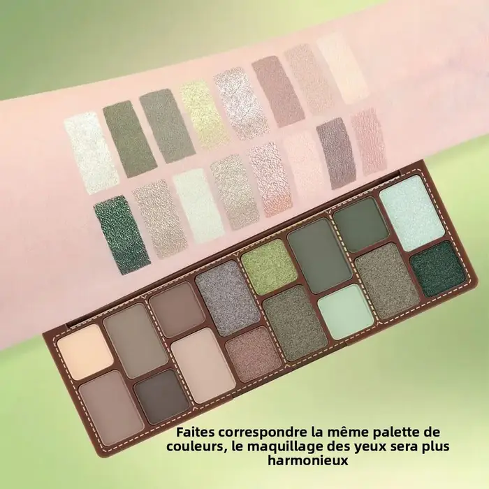 Palette de fards à paupières en perles vertes