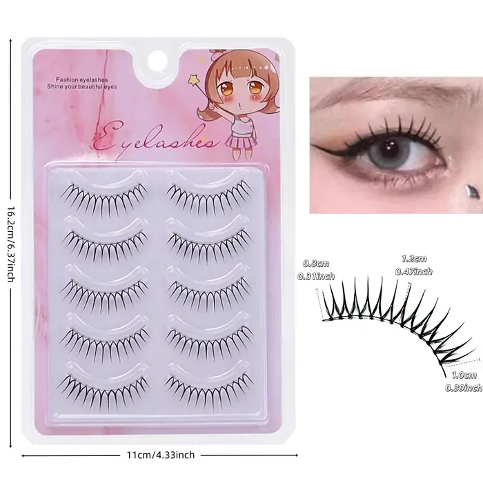 W6 + Black Cryptage Girl Group Faux cils! Groupe Love Bean
