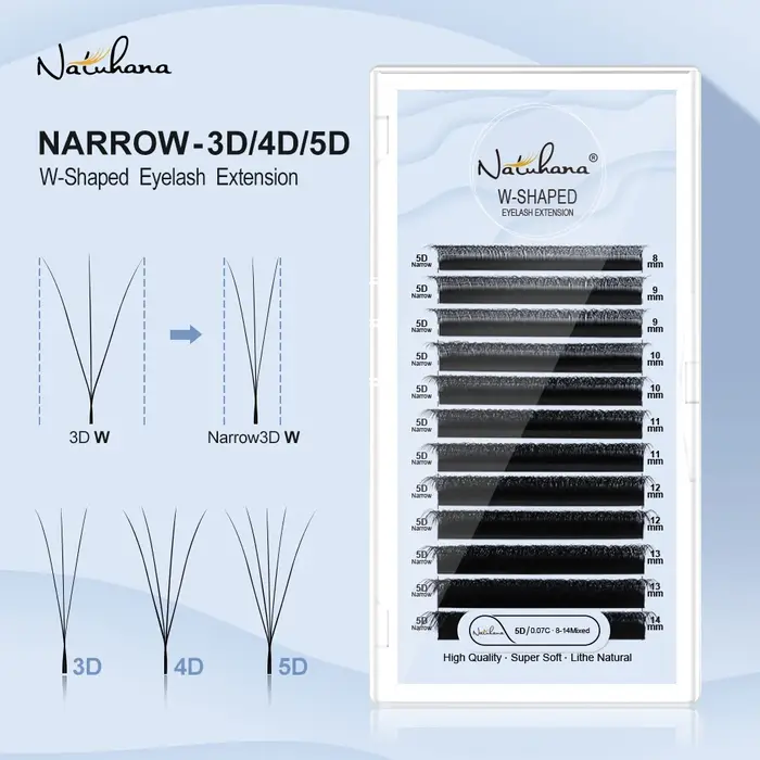 Extensions de cils NATUAHANA en forme de V étroit 3D 4D 5D