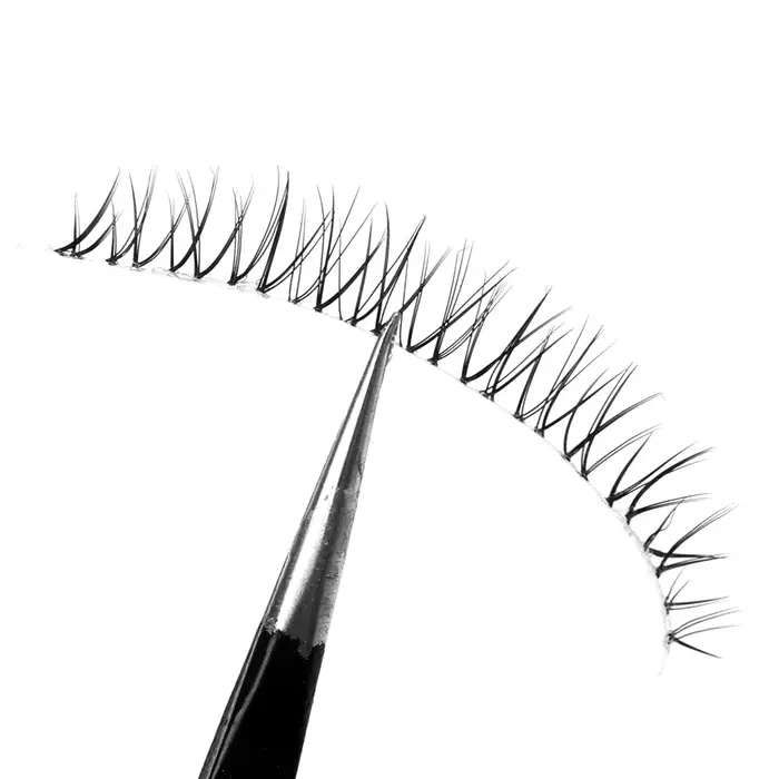 5 paires de cils inférieurs épais Pack bande transparente sous