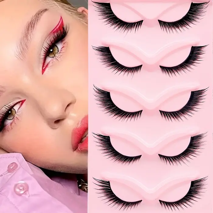 5 paires de cils en forme de renard