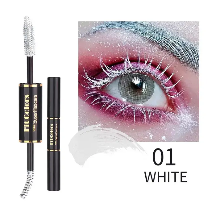 Mascara blanc à la mode, maquillage 4D, naturel soyeux, cils longs, Extension de Mascara imperméable