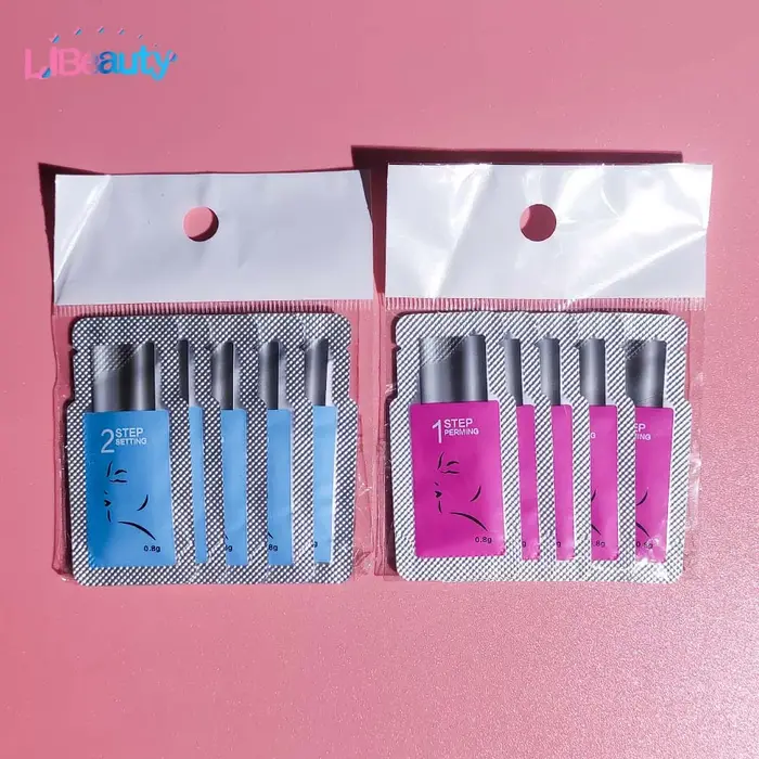 Libeauty 10/20/30 pièces 0.8 g/sac Sachet Kit de levage de cils Lotion de permanente de cils 5 à 6 M