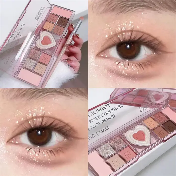 Palette de fards à barrage rose Love Coussins, ton frais naturel, faible saturation, palette de fard