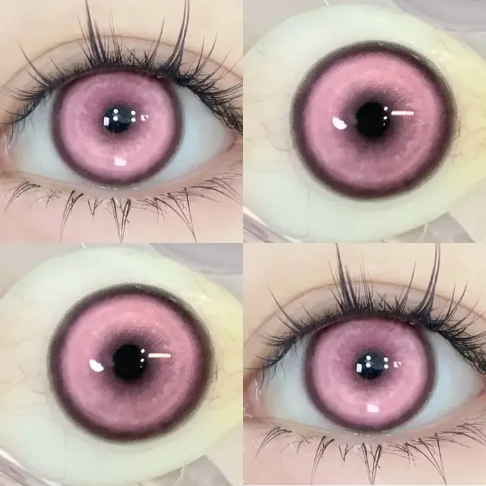 Lentilles de couleur naturelle pour les yeux, 2 pièces, lentilles de Contact de couleur annuelle pour les yeux, beauté rouge, mode, lentilles d'animation de grand diamètre, cosmétiques