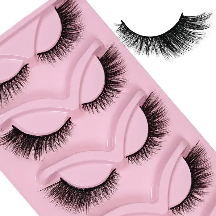 5 paires de cils oeil de chat faux
