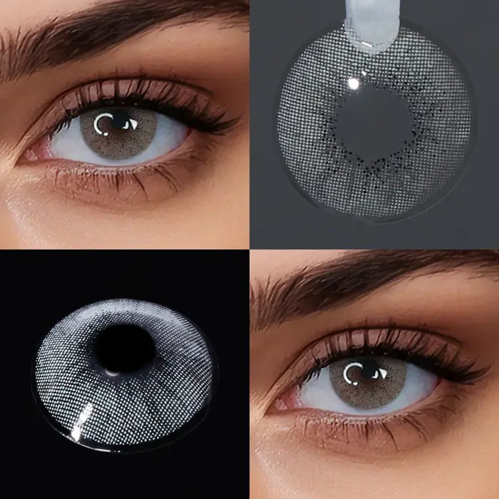 VISUASHOW Lentilles de contact colorées bleu océan naturel demi-annuelles 14