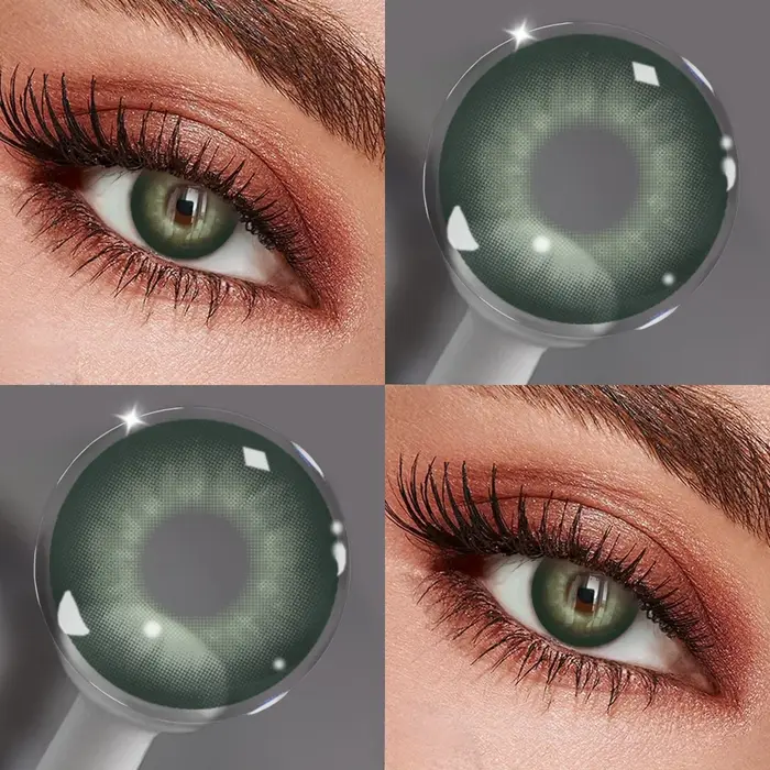 Verres de contact Visuashow 1 paire de contacts de couleur noire pour les yeux de petite élève lentilles de maquillage