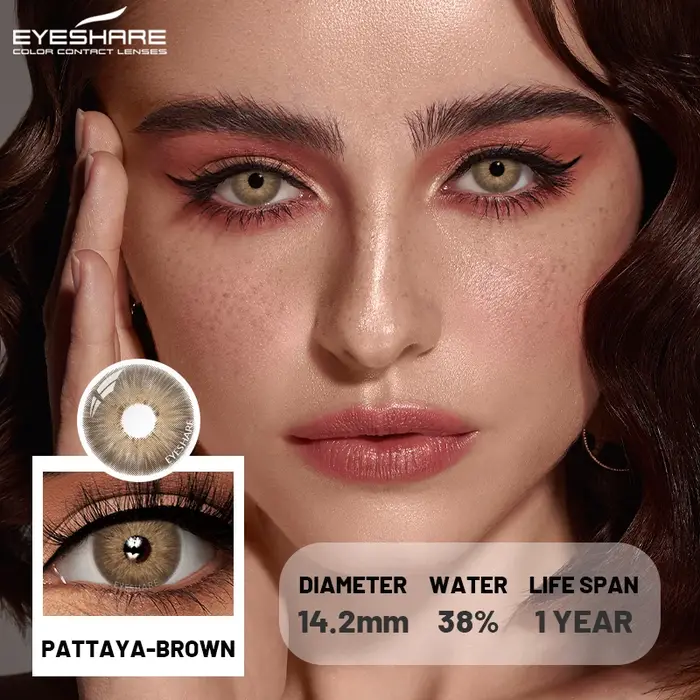 AMARA 1 paire de lentilles de contact de couleur bleue naturelle pour femmes