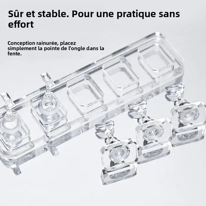 Plateau de Pratique Transparent en Acrylique pour Ongles