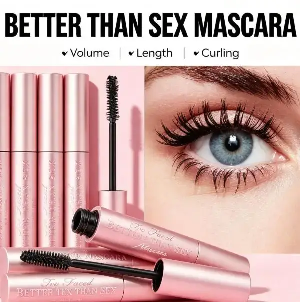 Mascara 8ml en tube métallique rose, imperméable, résistant à la transpiration, longue tenue, maquillage des cils, allongeant, volumisant, recourbant, cils fournis