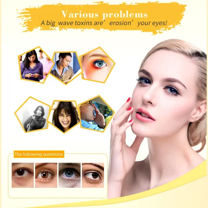Masque pour les yeux en cristal de collagène doré