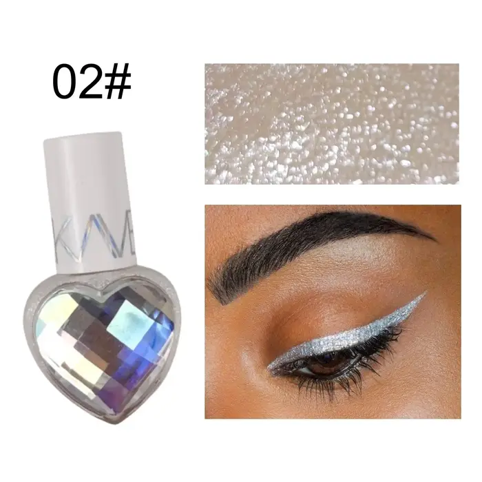 Eyeliner fin scintillant, paillettes, haute pigmentation, soyeux, Non collant, multicolore, adapté a