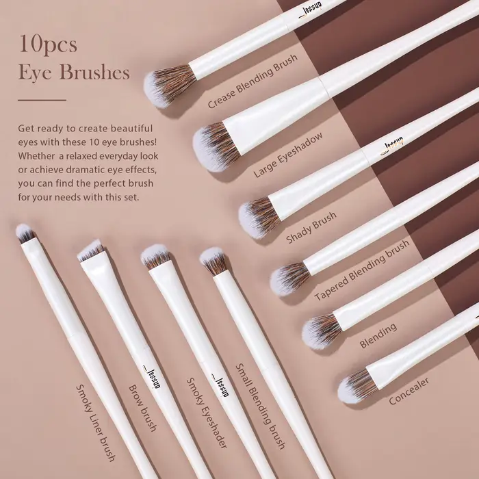 Jessup ensemble de pinceaux de maquillage, 4-14 pièces pinceaux de maquillage, fond de teint synthét