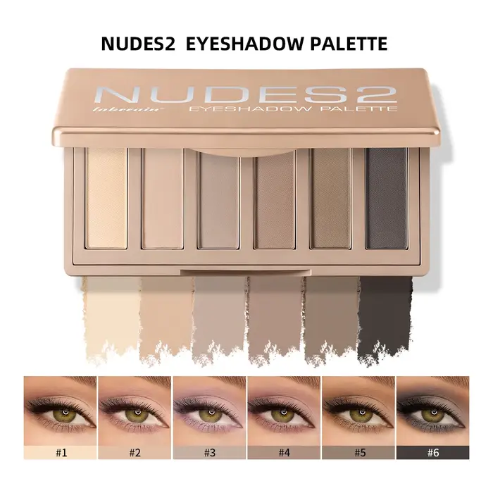 Naked 2 Basics Palette de fards à paupières neutres mats et ombre miroir Six couleurs contour