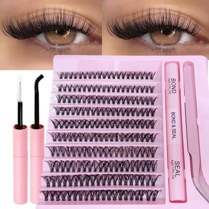 Lot de 200 faux cils en grappe individuelle