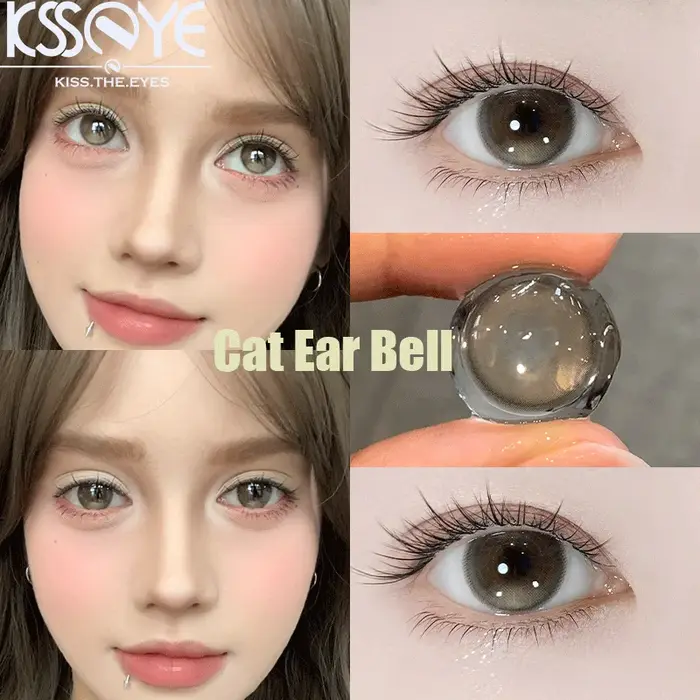 Kisseye 2 pièces nouveau style Contacts coloré degré de myopie lentille confortable et douce beauté des yeux élève expédition rapide annuelle