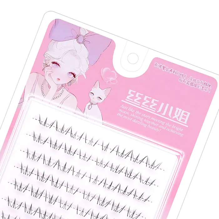 Extension de cils inférieurs yeux de chat à 10 rangées