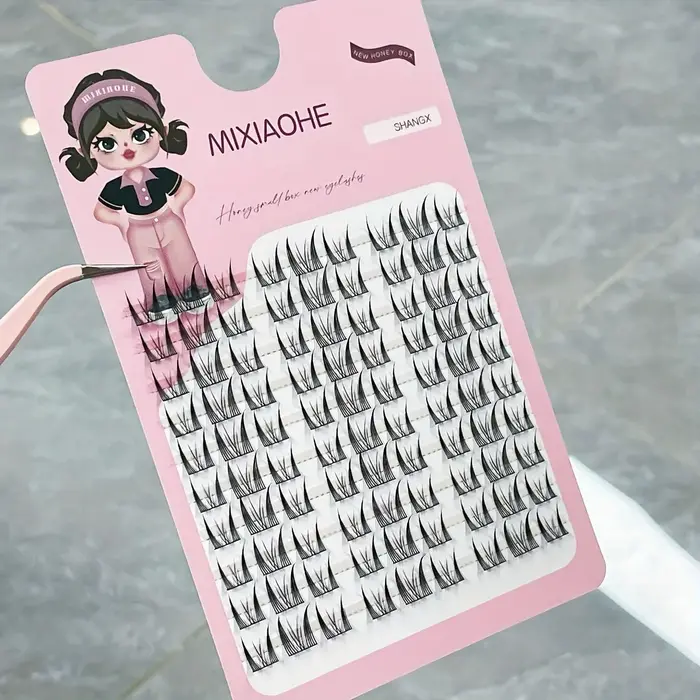 Cils Mixiaohe Elf Manga, 90 bouquets segmentés, DIY, cils naturels, faciles à utiliser pour les débu