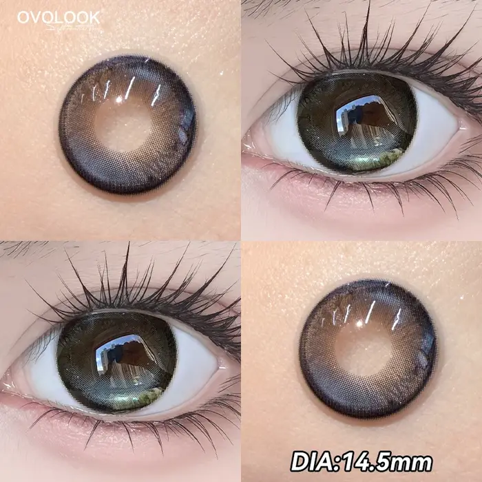 2pcs lentilles de Contact de couleur arc-en-ciel pour les yeux