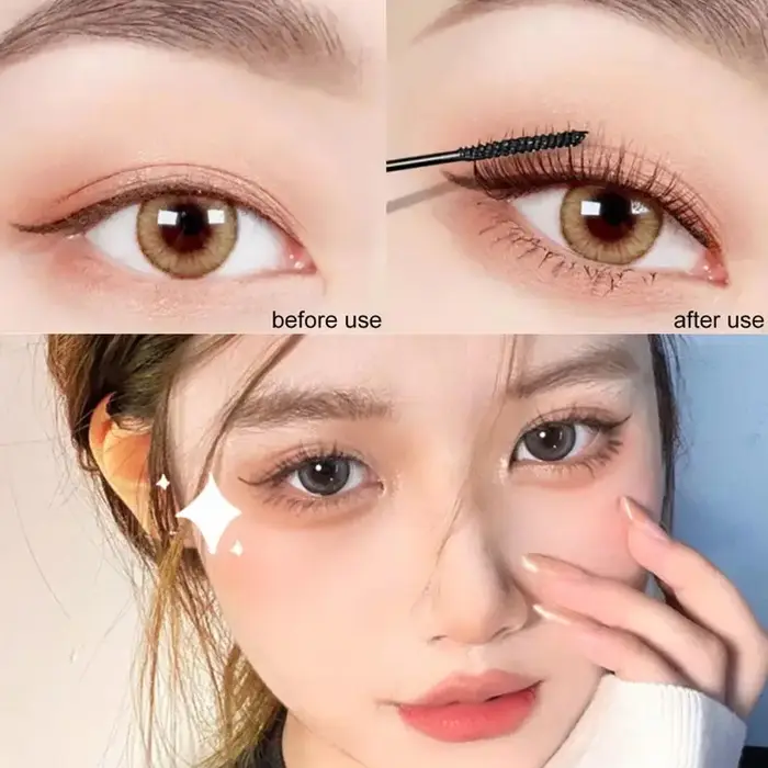 Mascara noir allongeant les cils