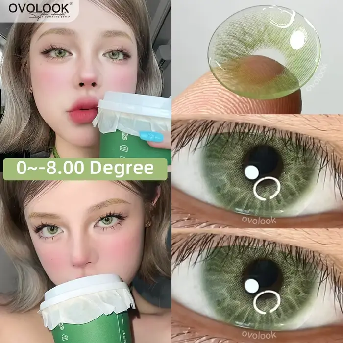 1 paire de lentilles de Contact colorées pour les yeux bleu élèves myopie
