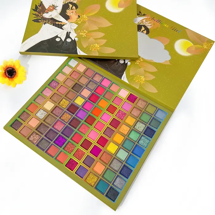 Plaque de maquillage pour les yeux arc-en-ciel 99 couleurs