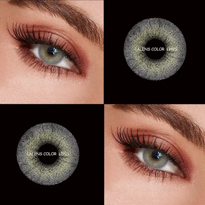 VISUASHOW Lentilles de contact colorées bleu océan naturel demi-annuelles 14