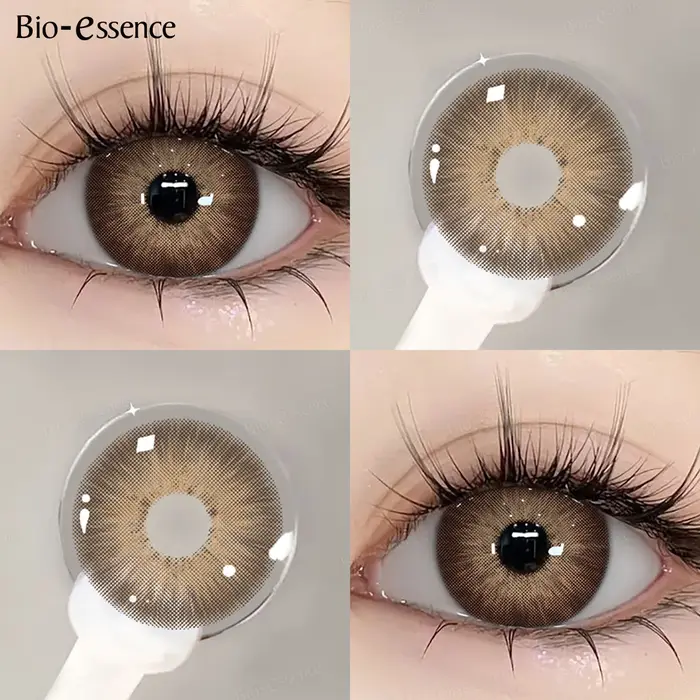 Bio-essence Lentilles de Contact Colorées PATTAYA Blue, Lentilles de Couleur Vert Siri, Lentilles de