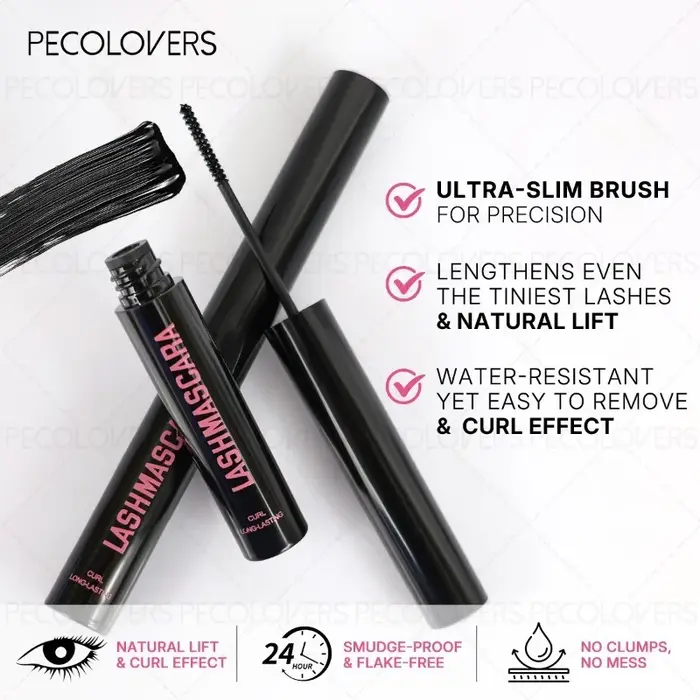 Mascara tube noir imperméable et résistant à la sueur