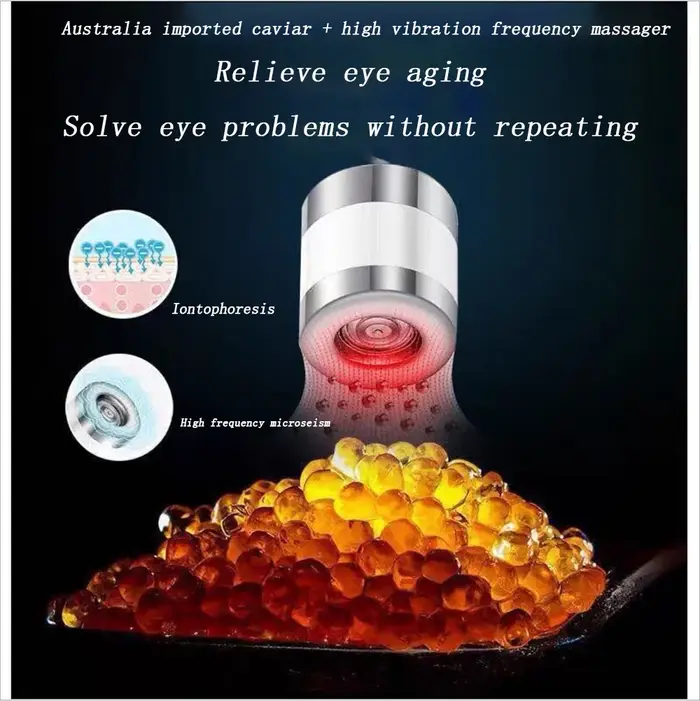 Crème de massage électrique pour les yeux au caviar de haute mer