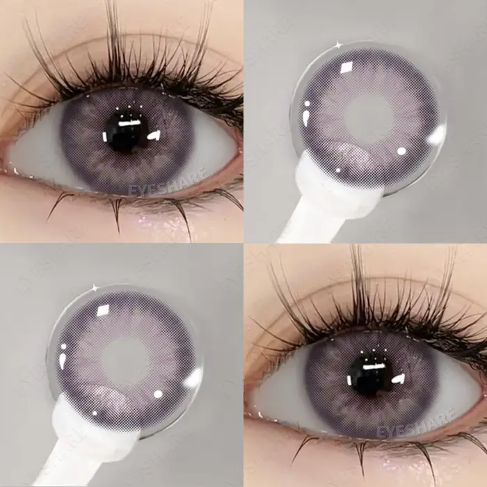Lentilles violettes pour les yeux