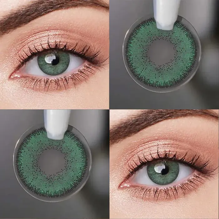 Lalens 1 paire de lentilles de contact colorées marron et noires pour les yeux