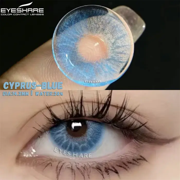 EYESHARE lentilles de contact de couleur pour les yeux cosmétiques naturellement colorés gris belles élèves lentille