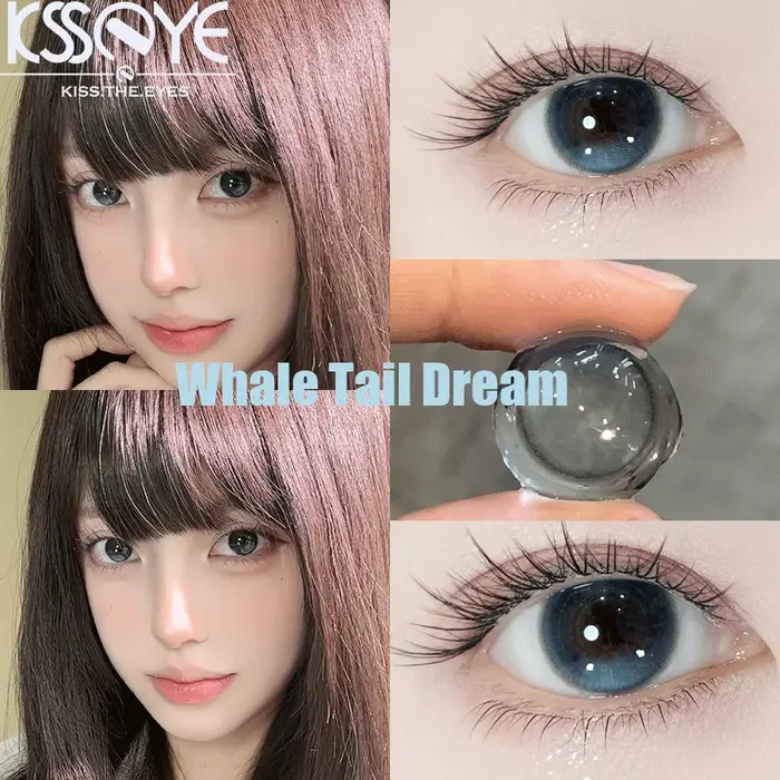 Kisseye 2 pièces nouveau style Contacts coloré degré de myopie lentille confortable et douce beauté des yeux élève expédition rapide annuelle